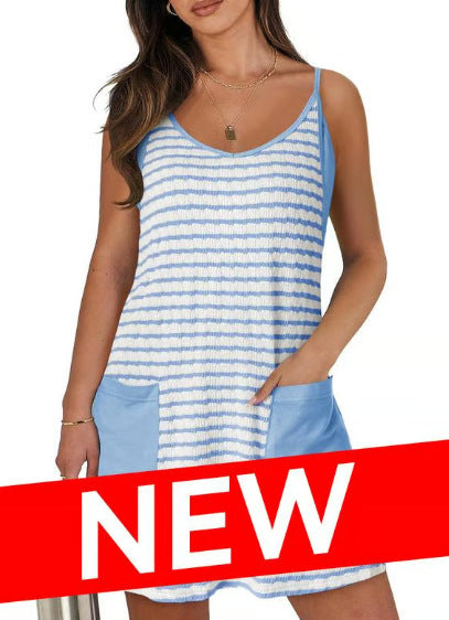 🔥2026 SOMMER NEUE ART 50% RABATT🎁Damen ärmelloses Sommerkleid mit Shorts