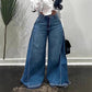 📢📢55 % de réduction !! ⏰Jean oversize à taille haute et jambes larges pour femme