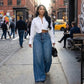 📢📢55 % de réduction !! ⏰Jean oversize à taille haute et jambes larges pour femme