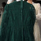 📢📢50 % de réduction !! ⏰ Robe Vintage à Manches Lanternes Brodées – Dentelle Délicate, Coupe Romantique & Élégance Rétro 🌸