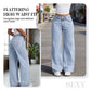 Bow Embroidered High-Waist Straight-Leg Jeans