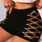 Short de yoga taille haute avec découpes pour femmes