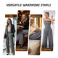 Pantalon taille haute à jambes larges pour femme