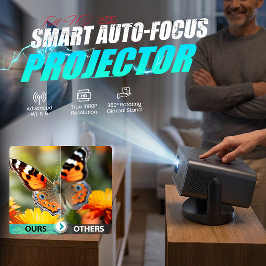 🎬 50% DE RÉDUCTION ! 📽️ Projecteur Full HD avec Mise au Point Automatique Intelligente – Image Ultra-Claire, Correction Trapézoïdale & Haut-Parleurs Intégrés 🏠
