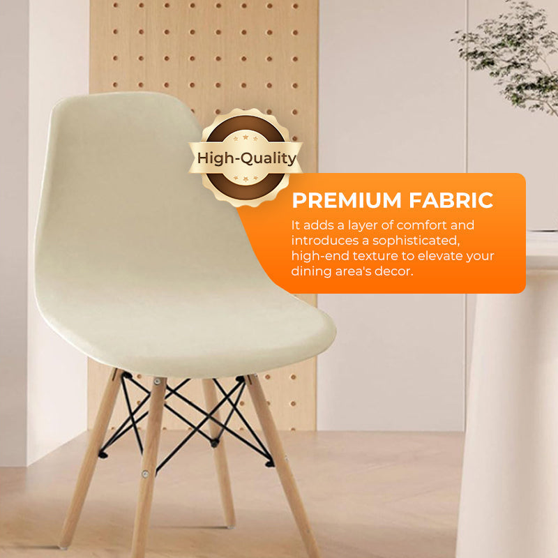 Housse de chaise souple et extensible à courbes