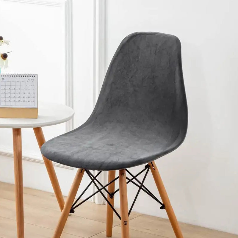 Housse de chaise souple et extensible à courbes