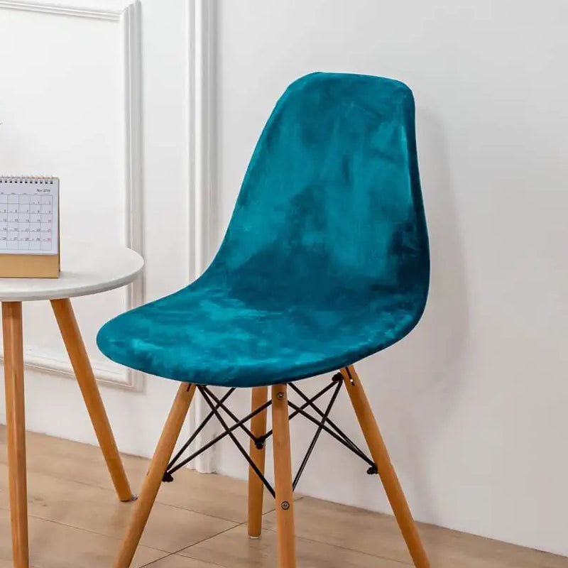 Housse de chaise souple et extensible à courbes