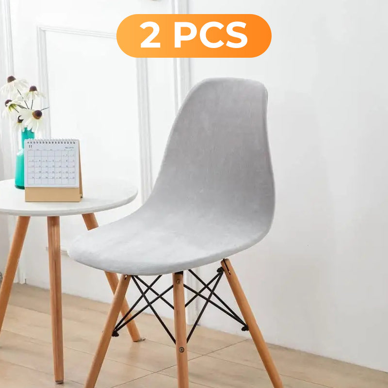 Housse de chaise souple et extensible à courbes