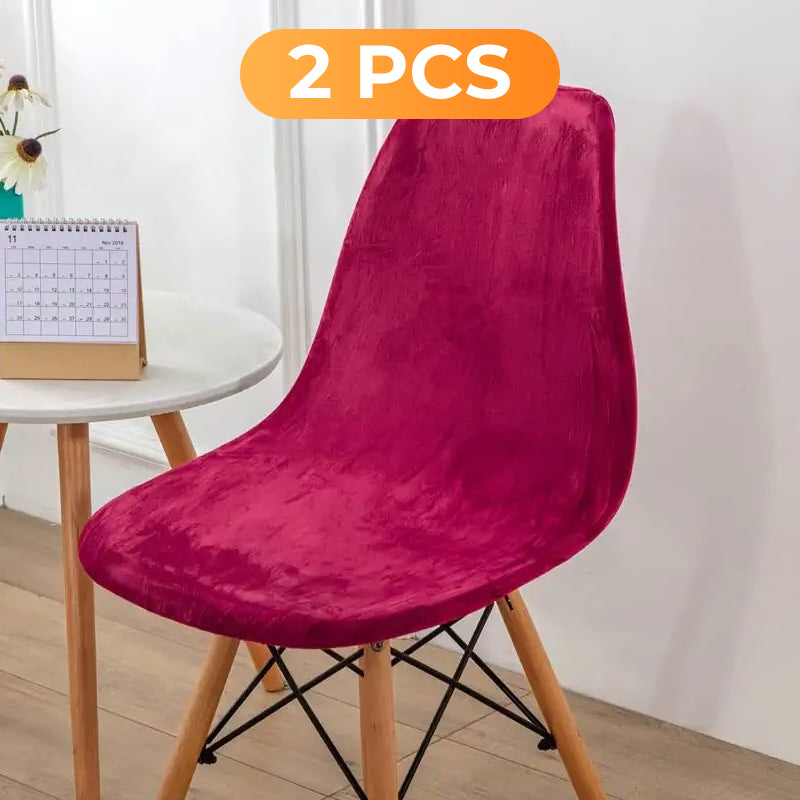 Housse de chaise souple et extensible à courbes
