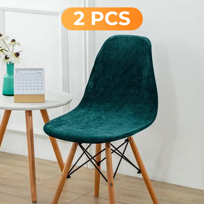 Housse de chaise souple et extensible à courbes