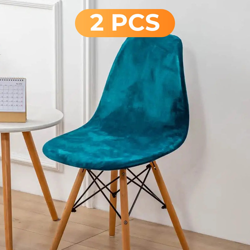 Housse de chaise souple et extensible à courbes