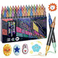 💯Ensemble de marqueurs pailletés à double pointe, 24 couleurs