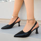Élégantes chaussures à talons bobines et bout pointu