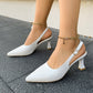 Élégantes chaussures à talons bobines et bout pointu