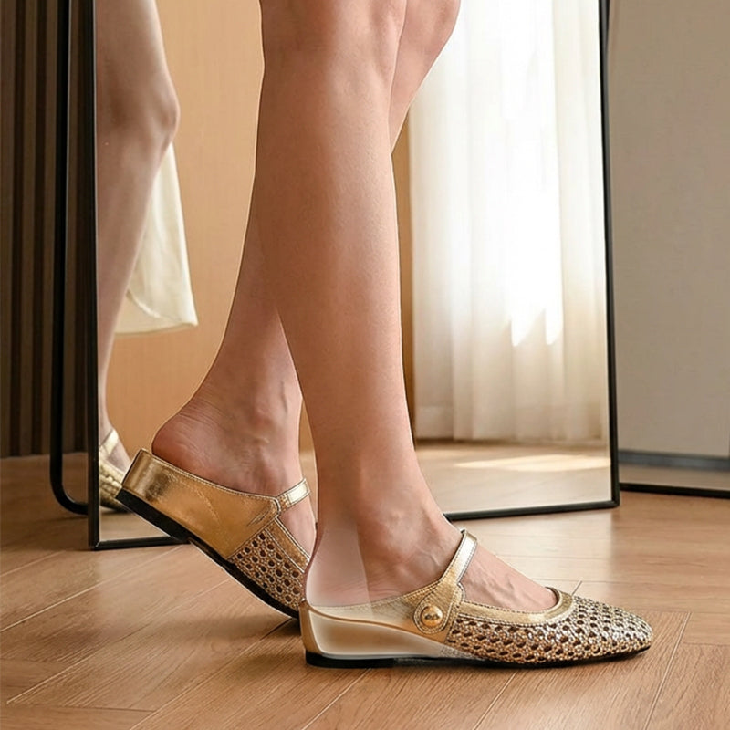 💐50% DE RÉDUCTION ! Mules Tissées à Enfiler – Confort Ultra & Maintien Doux 👡☁️【Prix Spécial】