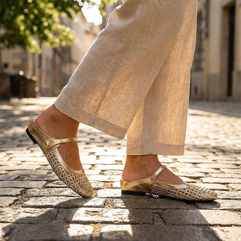 💐50% DE RÉDUCTION ! Mules Tissées à Enfiler – Confort Ultra & Maintien Doux 👡☁️【Prix Spécial】