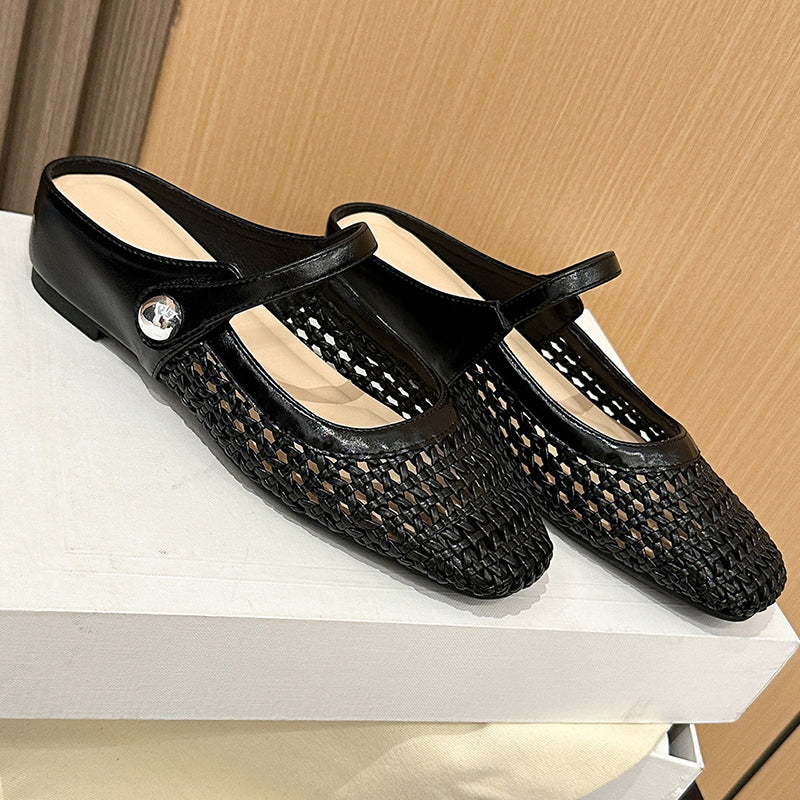 💐50% DE RÉDUCTION ! Mules Tissées à Enfiler – Confort Ultra & Maintien Doux 👡☁️【Prix Spécial】