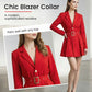 Robe blazer à col en V scintillante avec ceinture