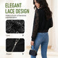 Veste légère à fermeture éclair en dentelle pour femme