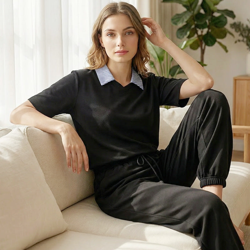 Haut à manches courtes et pantalon pour femmes