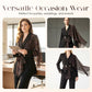 Ensemble blazer et pantalon à motif léopard pour femme