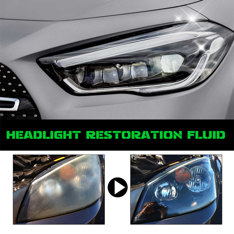 📢📢50 % DE RÉDUCTION !!⏰ Fluide de Restauration de Phares – Anti-Jaunissement, Revêtement Cristallin & Application Express  🚗✨