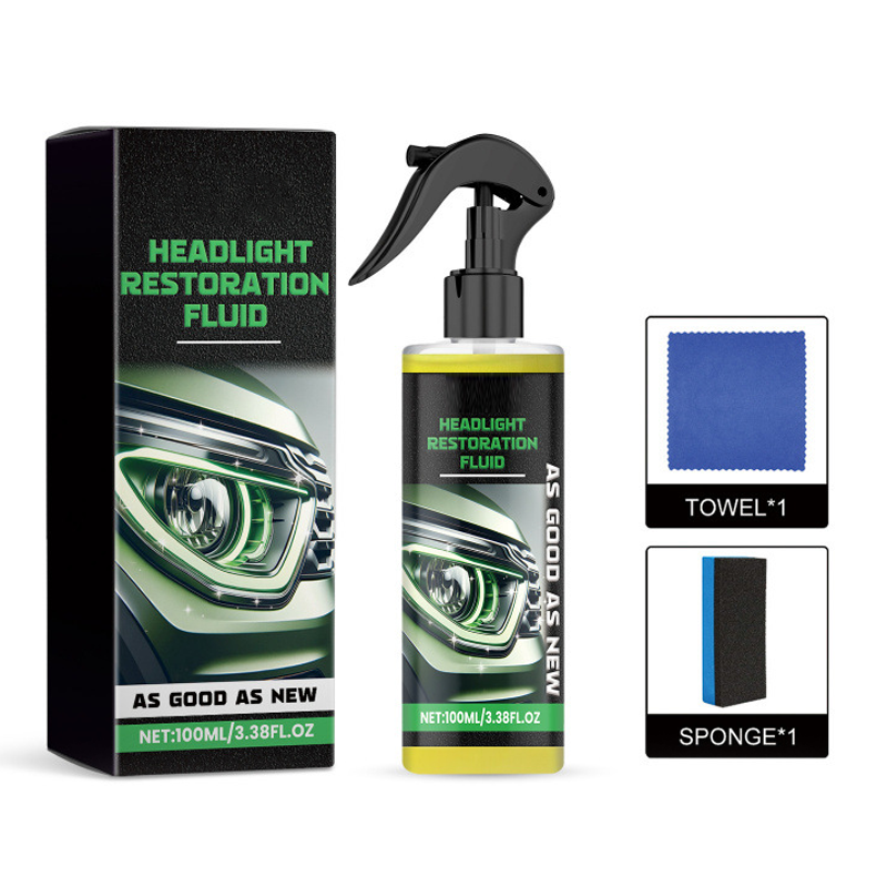📢📢50 % DE RÉDUCTION !!⏰ Fluide de Restauration de Phares – Anti-Jaunissement, Revêtement Cristallin & Application Express  🚗✨