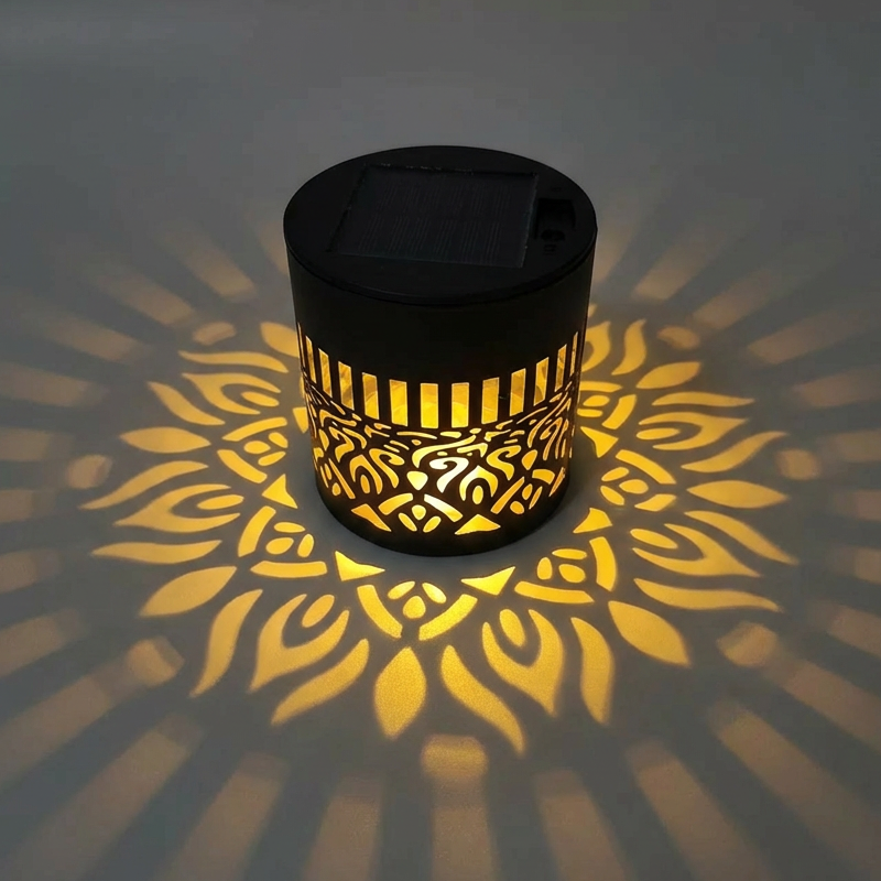 🏆 2 achetés, 1 offert 🎁 Lampe murale solaire Mandala pour extérieur, projecteur de lumière pour clôture de jardin, décoration d'ambiance pour terrasse