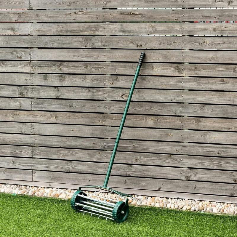 ⏳50 % de réduction pour une durée limitée⏰Aérateur de pelouse à roulettes avec poignée🏡🌱