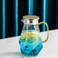 Élégant pichet en verre géométrique avec infuseur