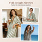 Robe chemise décontractée rayée à manches longues pour femme