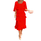 Robe élégante à manches à volants en cascade