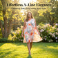 Robe plissée sans manches à imprimé floral pour femme