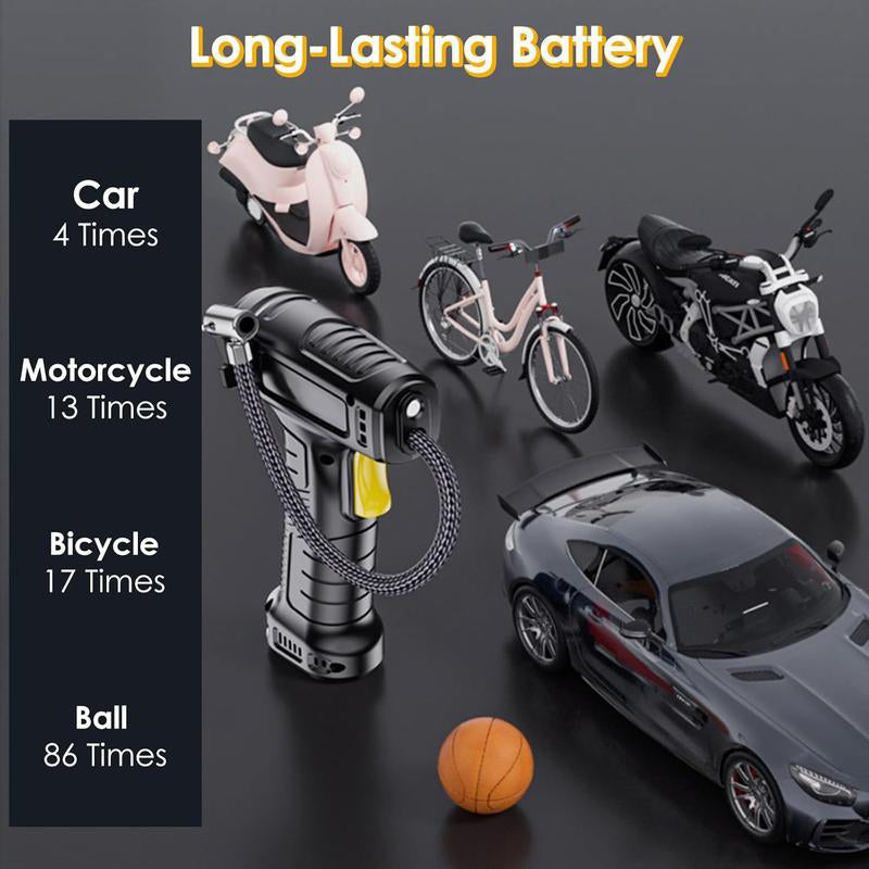 💎 50% DE RÉDUCTION ! 💎 Compresseur d’Air Portable Sans Fil avec Affichage Numérique – Gonflage Rapide, Préréglage Intelligent & Lampe LED 🔋🚗