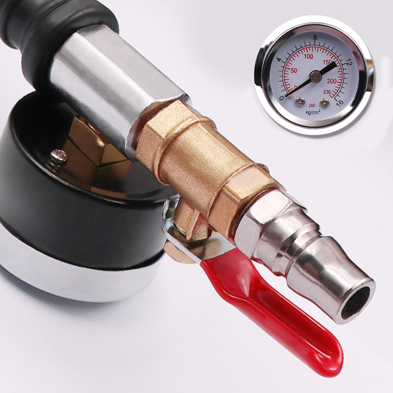 📢📢50 % de réduction !! ⏰ Gonfleur Pneus Robuste : Manomètre Intégré & Double Tête pour Auto/Moto