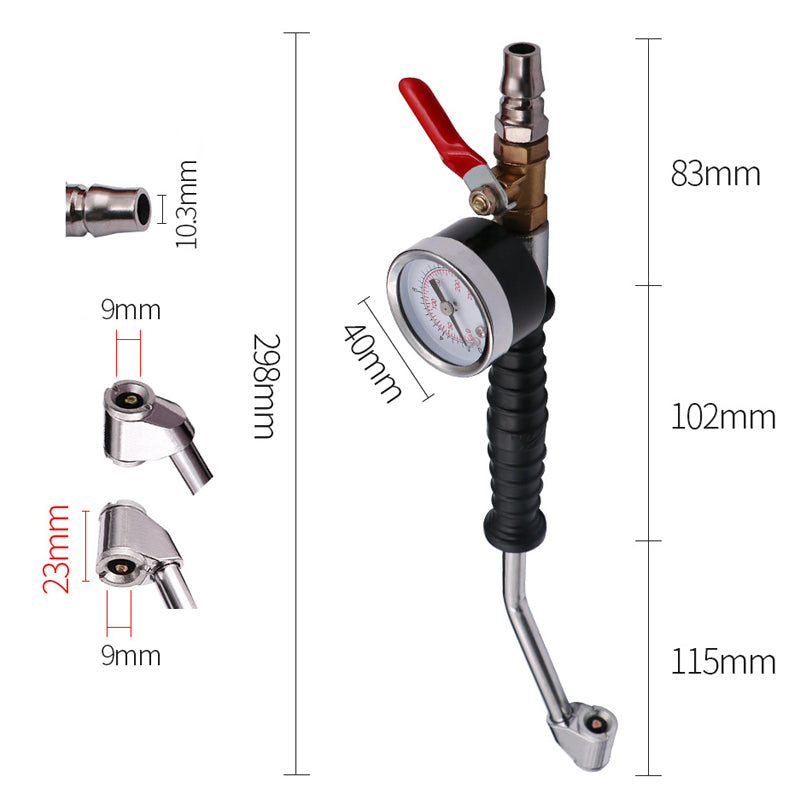 📢📢50 % de réduction !! ⏰ Gonfleur Pneus Robuste : Manomètre Intégré & Double Tête pour Auto/Moto