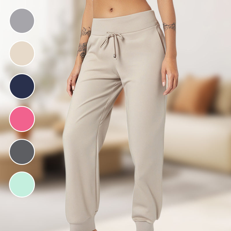 💎 50% DE RÉDUCTION ! 💎 Pantalon de Jogging 3/4 Taille Haute – Coupe Slim, Cordon Ajustable & Poches Pratiques (6 Couleurs, S–3XL) 👖🌸