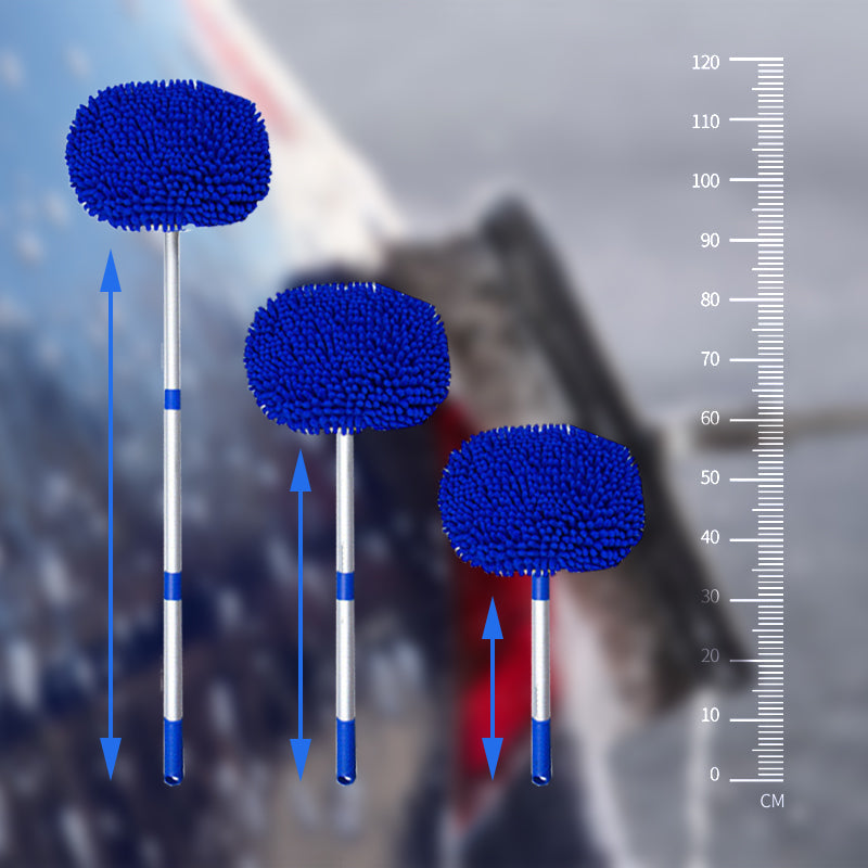 🚗50 % DE RÉDUCTION MAINTENANT ! 🧽 Balai de lavage de voiture télescopique à long manche en aluminium durable – Microfibre douce, anti-rayures et longueur réglable ✨