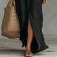 🔥 VENTE CHAUDE 🔥Robe longue ample décontractée avec fente sur le devant