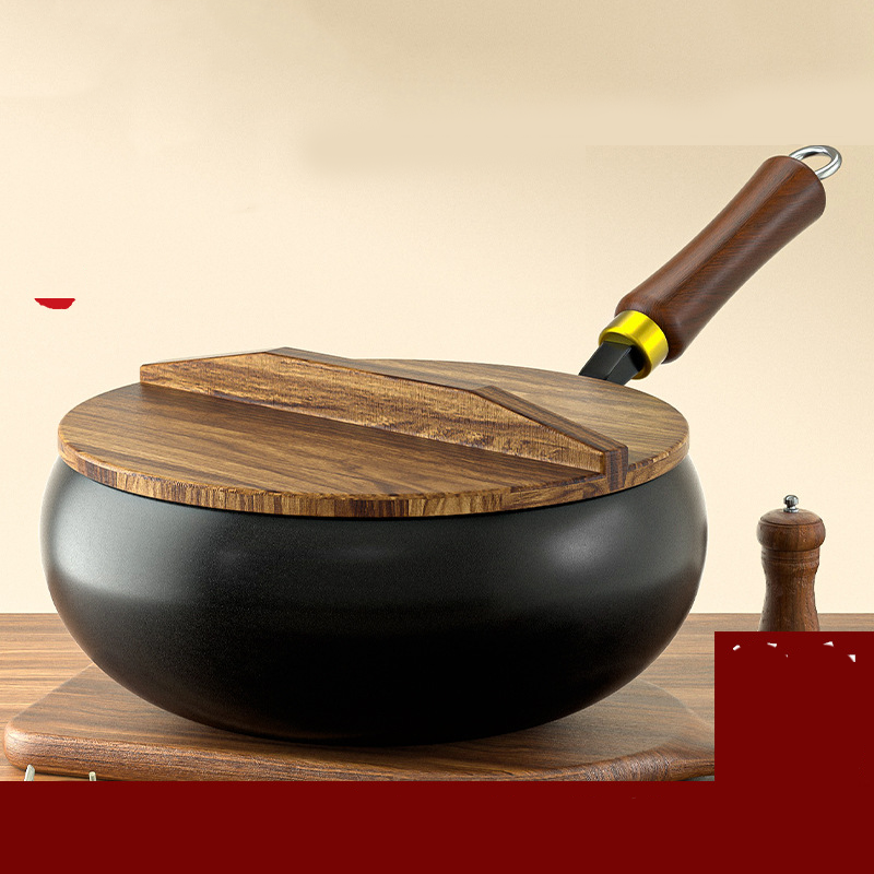🍳50% DE RÉDUCTION ! Marmite en Fonte Épaisse Non Revêtue – Ultra‑résistante, un ustensile qui dure 🏺💪【Offre Limitée】
