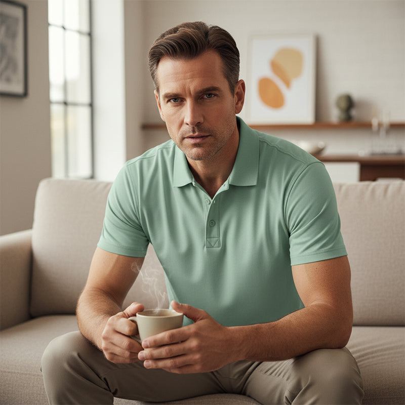 📢📢50 % de réduction !! ⏰T-shirt à col et manches courtes à séchage rapide pour homme