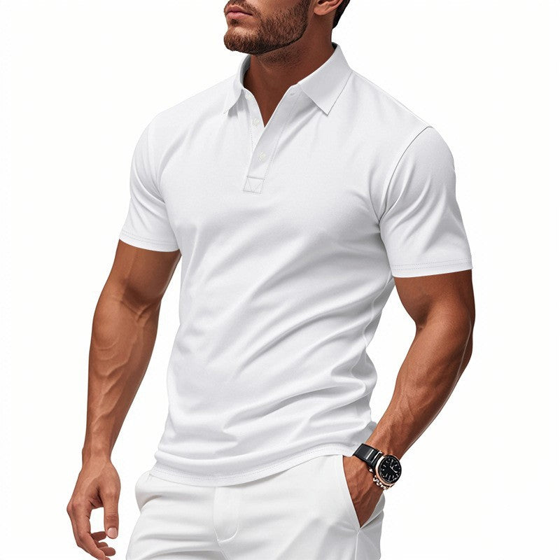 📢📢50 % de réduction !! ⏰T-shirt à col et manches courtes à séchage rapide pour homme