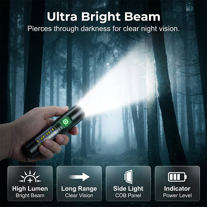 Lampe torche LED ultra-puissante et portable 🔦 Votre compagnon idéal pour les activités en plein air