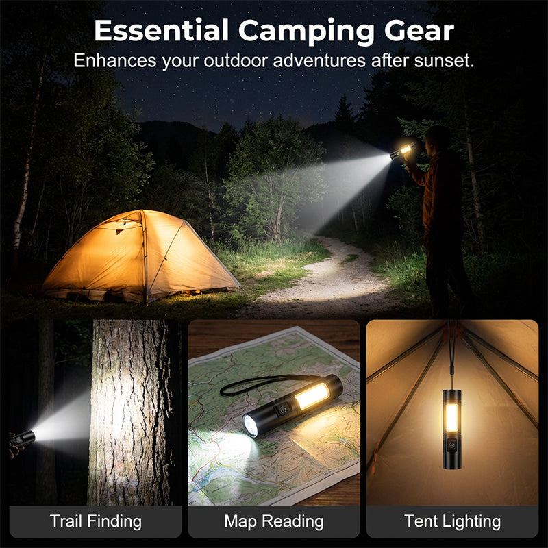 Lampe torche LED ultra-puissante et portable 🔦 Votre compagnon idéal pour les activités en plein air