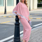 ⏳Spécial à durée limitée⏰Elegant Sequin Trim Poncho Top & Wide-Leg Pants Set👚👖