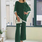 ⏳Spécial à durée limitée⏰Elegant Sequin Trim Poncho Top & Wide-Leg Pants Set👚👖