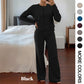 Ensemble 2 pièces composé d'un haut en maille et d'un pantalon pour femme