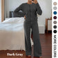 Ensemble 2 pièces composé d'un haut en maille et d'un pantalon pour femme
