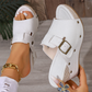 Women's Peep-Toe Wedge Slide Sandals