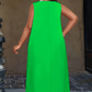 Robe longue sans manches décontractée pour femme, avec poches